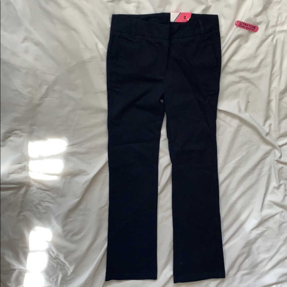 NWT IZOD Girls Navy Blue Khakis size 8 slim